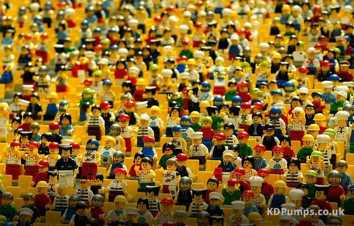 Crowd of Lego Figures