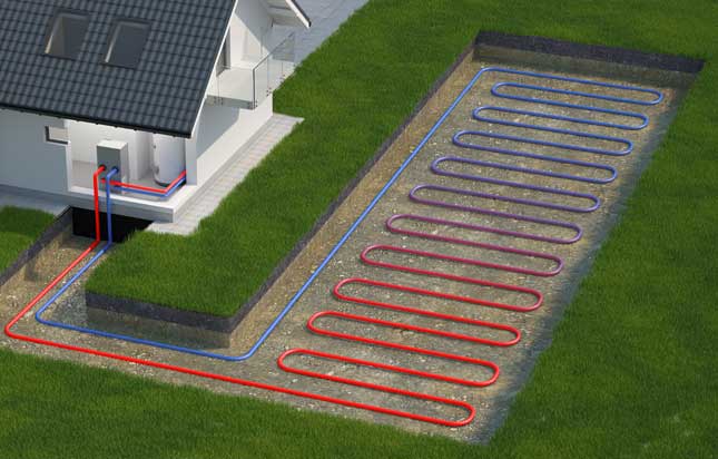 Ground Source Heat Pump Pipework Illustration