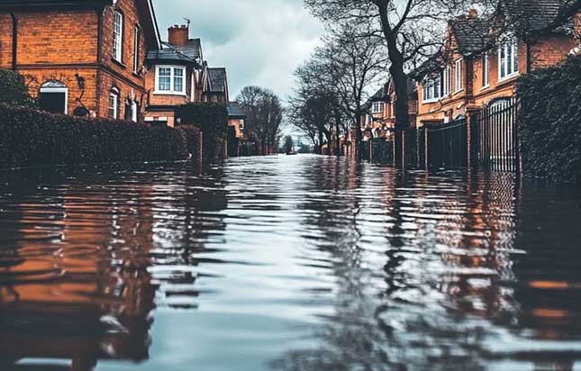 flooded uk street