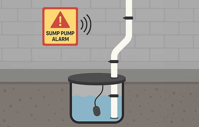 how does sump pump alarm work